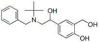 alpha-[(benzyl-tert-butylamino)methyl]-m-xylene-4,alpha,alpha'-triol Struktur