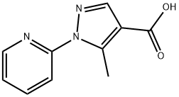 5-methyl-1-(2-pyridinyl)-1H-pyrazole-4-carboxylic acid(SALTDATA: FREE) Struktur