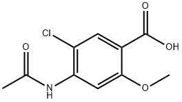 4-Acetamino-5-Chloro-2-Methoxyl Benzoic Acid Struktur