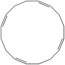 (1E,5E,9E,13E)-1,5,9,13-Cyclohexadecatetrene Struktur