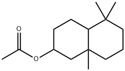 decahydro-5,5,8a-trimethyl-2-naphthyl acetate Struktur