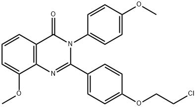 4(3H)-Quinazolinone,  2-[4-(2-chloroethoxy)phenyl]-8-methoxy-3-(4-methoxyphenyl)- Struktur