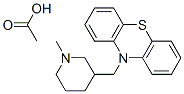 10-[(1-methyl-3-piperidyl)methyl]-10H-phenothiazine monoacetate  Struktur