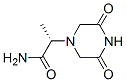 1-Piperazineacetamide,-alpha--methyl-3,5-dioxo-,(-alpha-S)-(9CI) Struktur