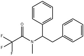 N-Methyl-N-(1,2-diphenylethyl)trifluoroacetamide Struktur