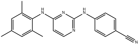 DAPIVIRINE,4-[[4-(2,4,6-TRIMETHYLPHENYL)AMINO]PYRIMIDIN-2-YL]AMINO]BENZONITRILE