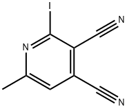 3,4-Pyridinedicarbonitrile,  2-iodo-6-methyl- Struktur