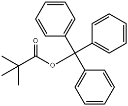 Pivalic acid trityl ester Struktur