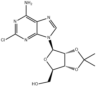 2-CHLORO-9-(2,3-O-ISOPROPYLIDENE-BETA-D-RIBOFURANOSYL)ADENINE Struktur