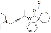 5-diethylaminopent-3-yn-2-yl 1-phenylcyclohexane-1-carboxylate hydrochloride Struktur