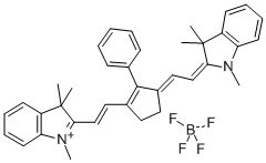 1,3,3-TRIMETHYL-2-((E)-2-(2-PHENYL-3-[(E)-2-(1,3,3-TRIMETHYL-1,3-DIHYDRO-2H-INDOL-2-YLIDENE)ETHYLIDENE]-1-CYCLOPENTEN-1-YL)ETHENYL)-3H-INDOLIUM TETRAFLUOROBORATE Struktur