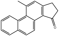 16,17-Dihydro-11-methyl-15H-cyclopenta[a]phenanthren-15-one Struktur