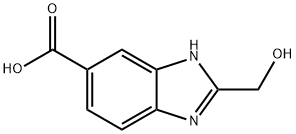 2-HYDROXYMETHYL-1 H-BENZOIMIDAZOLE-5-CARBOXYLIC ACID HYDROCHLORIDE Struktur