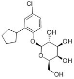 4-CHLORO-2-CYCLOPENTYLPHENYL-BETA-D-GALACTOPYRANOSIDE Struktur