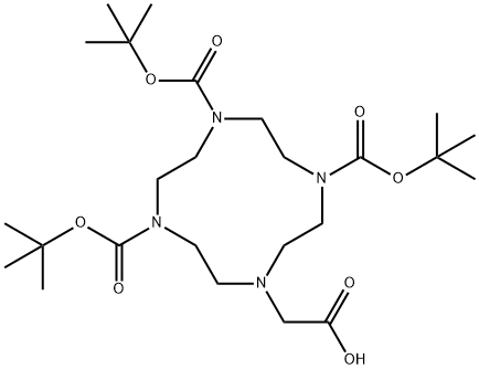 (4,7,10-TRI-BOC-1,4,7,10-TETRAAZACYCLODECAN-1-YL)ACETIC ACID Structure