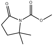 1-Pyrrolidinecarboxylic  acid,  2,2-dimethyl-5-oxo-,  methyl  ester Struktur