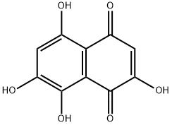 2,5,7,8-Tetrahydroxy-1,4-naphthoquinone Struktur