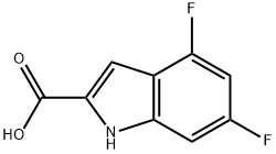 4,6-Difluoroindole-2-carboxylic acid Struktur