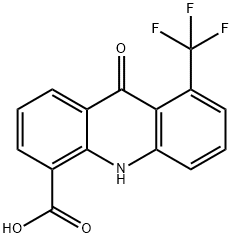 4-Acridancarboxylic  acid,  9-oxo-8-(trifluoromethyl)-  (8CI) Struktur