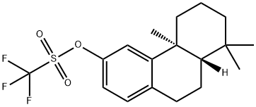 Methanesulfonic acid, trifluoro-, (4bS,8aS)-4b,5,6,7,8,8a,9,10-octahydro-4b,8,8-trimethyl-3-phenanthrenyl ester Struktur