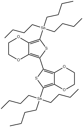 5-(TRIBUTYLSTANNYL)-7-(5-(TRIBUTYLSTANNYL)-2,3-DIHYDROTHIENO[3,4-B][1,4]DIOXIN-7-YL)-2,3-DIHYDROTHIENE Struktur