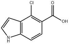 1H-Indole-5-carboxylic acid, 4-chloro- Struktur