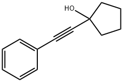 1-(Phenylethynyl)cyclopentane-1-ol Struktur