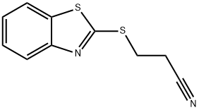 Propanenitrile, 3-(2-benzothiazolylthio)- (9CI) Struktur