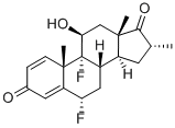 (6a,11b,16a)-6,9-Difluoro-11-hydroxy-16-methylandrosta-1,4-diene-3,17-dione Struktur