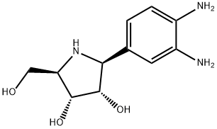 3,4-Pyrrolidinediol, 2-(3,4-diaminophenyl)-5-(hydroxymethyl)-, (2S,3S,4R,5R)- Struktur