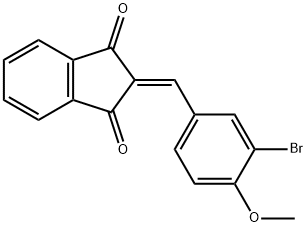 2-[(3-bromo-4-methoxyphenyl)methylene]-1H-indene-1,3(2H)-dione Struktur