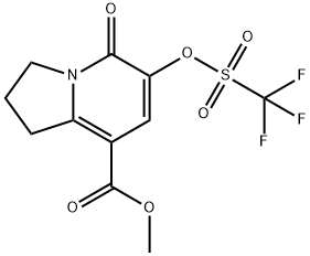 METHYL 5-OXO-6-TRIFLUOROMETHANESULFONYLOXY-1,2,3,5-TETRAHYDROINDOLIZINE-8-CARBOXYLATE Struktur