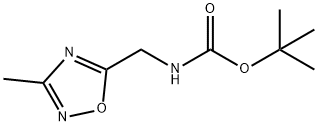 Carbamic acid, [(3-methyl-1,2,4-oxadiazol-5-yl)methyl]-, 1,1-dimethylethyl ester Struktur