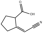 Cyclopentanecarboxylic acid, 2-(cyanomethylene)-, (Z)- (8CI) Struktur