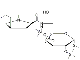 Methyl 6,8-Dideoxy-6-[[[(2S,4R)-1-Methyl-4-propyl-2-pyrrolidinyl]carbonyl]aMino]-1-thio-2,3,4-tris-O-(triMethylsilyl)-D-erythro-α-D-galacto-octopyranoside Struktur