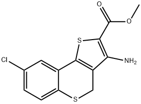 METHYL 3-AMINO-8-CHLORO-4H-BENZO[B]THIENO[2,3-D]THIINE-2-CARBOXYLATE Struktur