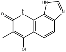 8H-Imidazo[4,5-h]quinolin-8-one, 1,9-dihydro-6-hydroxy-7-methyl- (9CI) Struktur