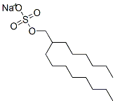 sodium (2-hexyldecyl) sulphate Struktur