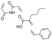 2-Propenoic acid, polymer with butyl 2-propenoate, ethenylbenzene and 2-propenamide Struktur