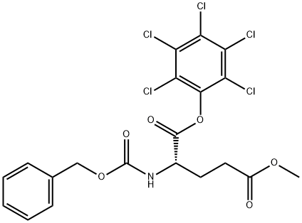 N-[(Benzyloxy)carbonyl]-L-glutamic acid 5-methyl 1-(pentachlorophenyl) ester Struktur