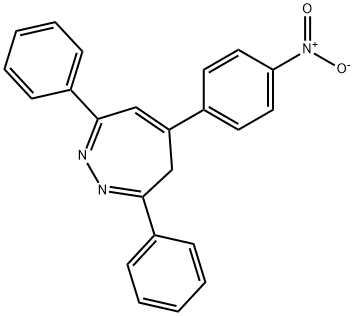 5-(p-Nitrophenyl)-3,7-diphenyl-4H-1,2-diazepine Struktur