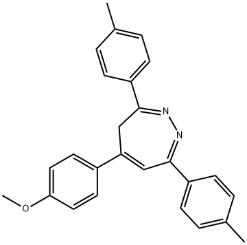 5-(p-Methoxyphenyl)-3,7-di-p-tolyl-4H-1,2-diazepine Struktur