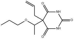 5-Allyl-5-(1-propoxyethyl)barbituric acid Struktur