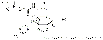 3,4-O-p-AnisylideneclindaMycin PalMitate Hydrochloride Struktur