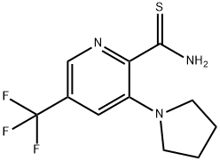 3-(1-PYRROLIDINYL)-5-(TRIFLUOROMETHYL)PYRIDINE-2-CARBOTHIOAMIDE Struktur