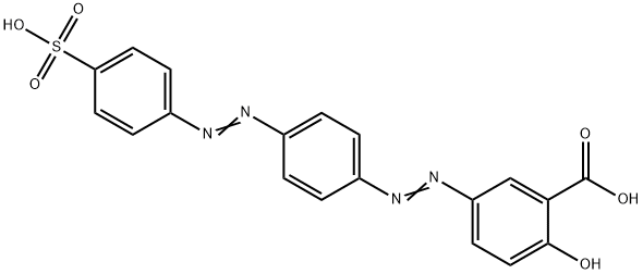 5-[[4-[(4-sulphophenyl)azo]phenyl]azo]salicylic acid Struktur