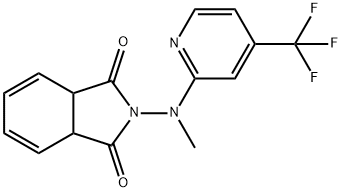 1H-ISOINDOLE-1,3(2H)-DIONE, 3A,7A-DIHYDRO-2-[METHYL[4-(TRIFLUOROMETHYL)-2-PYRIDINYL]AMINO]- Struktur