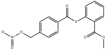 2-[[4-[(ニトロオキシ)メチル]ベンゾイル]チオ]安息香酸メチル 化學(xué)構(gòu)造式