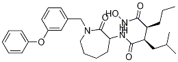 ButanediaMide, N1-[(3S)-hexahydro-2-oxo-1-[(3-phenoxyphenyl)Methyl]-1H-azepin-3-yl]-N4-hydroxy-2-(2-Methylpropyl)-3-propyl-, (2R,3S)- Struktur