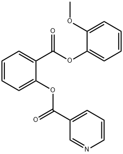 2-[(2-methoxyphenoxy)carbonyl]phenyl nicotinate Struktur